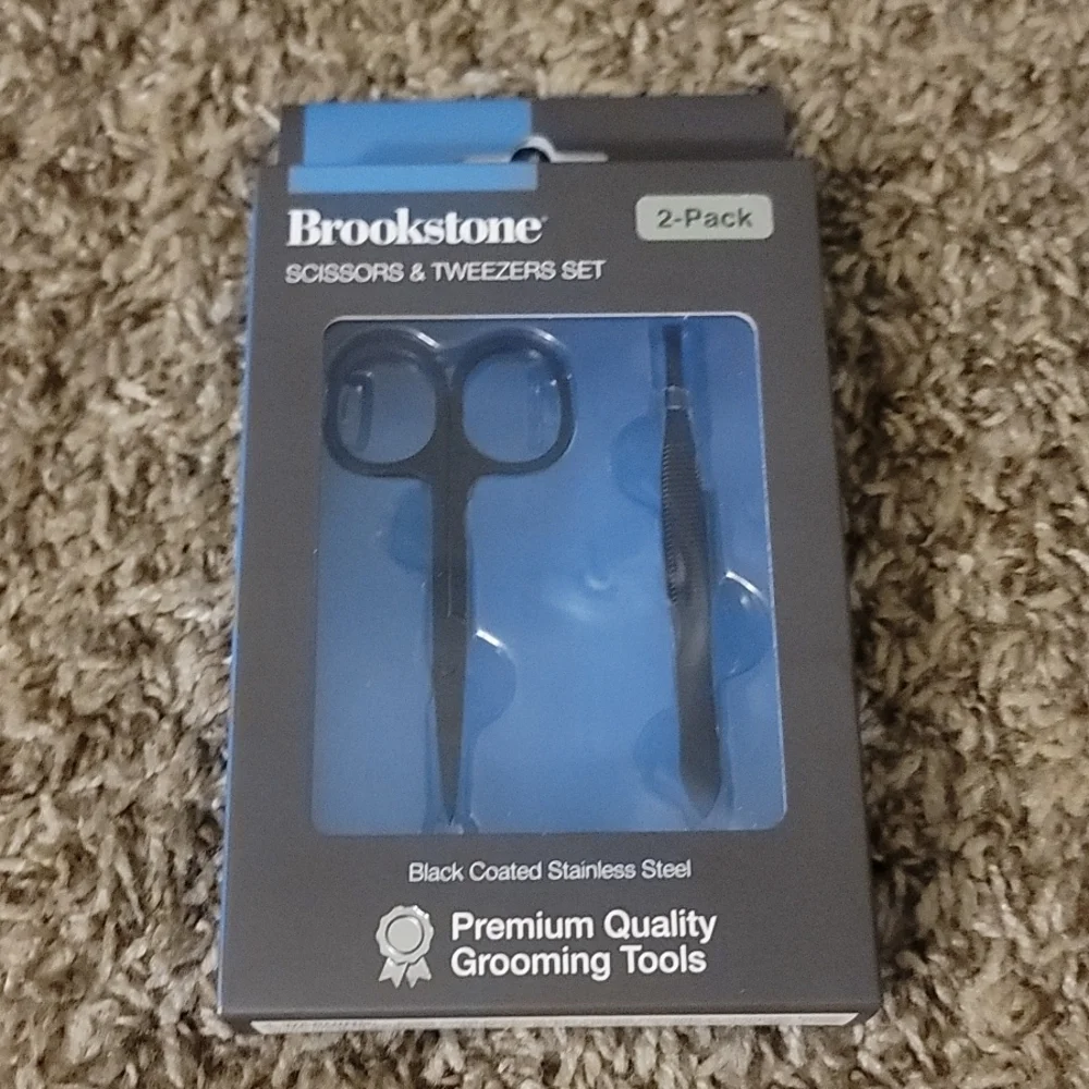 Brookstone Scissors & Tweezers Set
